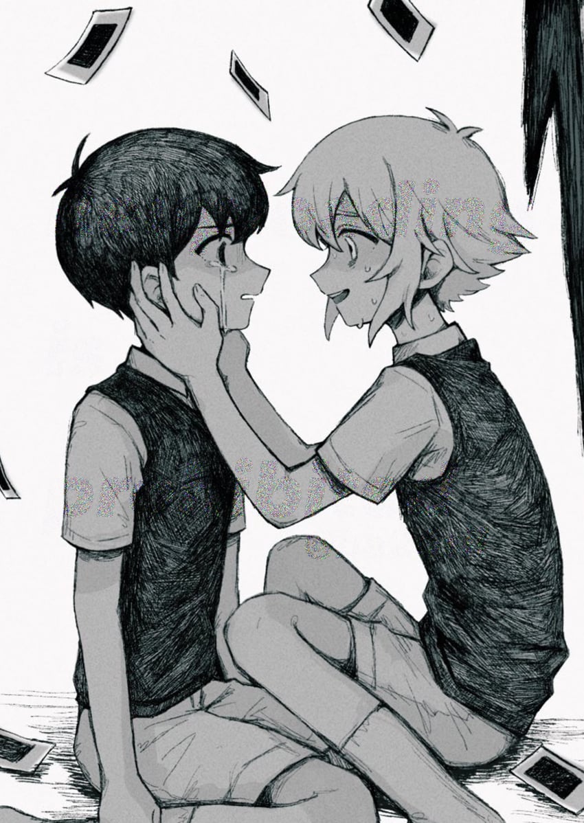 sunny, basil, and something (omori) drawn by sebon_(sebochin)