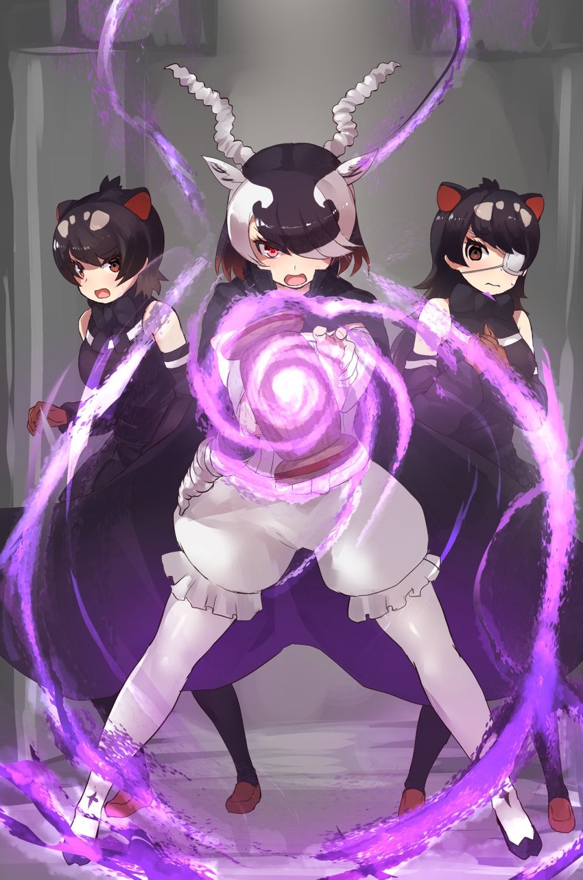 australian devil, tasmanian devil, and blackbuck (kemono friends) drawn by tadano_magu