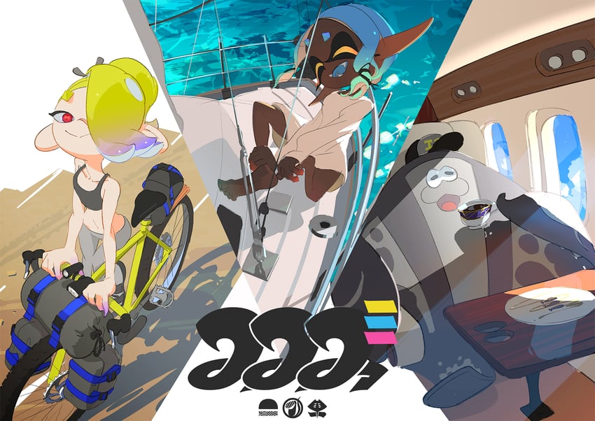 shiver, frye, and big man (splatoon and 1 more) drawn by inoue_seita