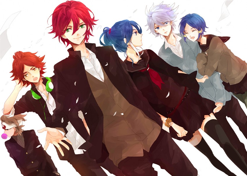 kiyama hiroto, nagumo haruya, suzuno fuusuke, urubida, kurakake clara, and 1 more (inazuma eleven) drawn by tinnybunny24
