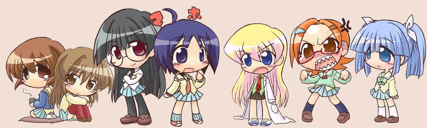rebecca miyamoto, katagiri himeko, tachibana rei, suzuki sayaka, momose kurumi, and 2 more (pani poni dash!) drawn by ikkyuu