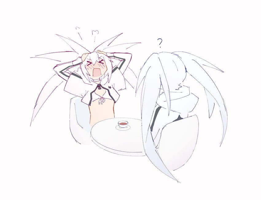 black rock shooter and white rock shooter (black rock shooter) drawn by mehyuew39