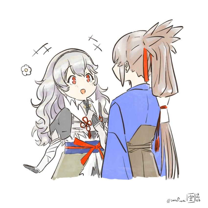 female corrin and takumi (fire emblem and 1 more) drawn by sorafuuai