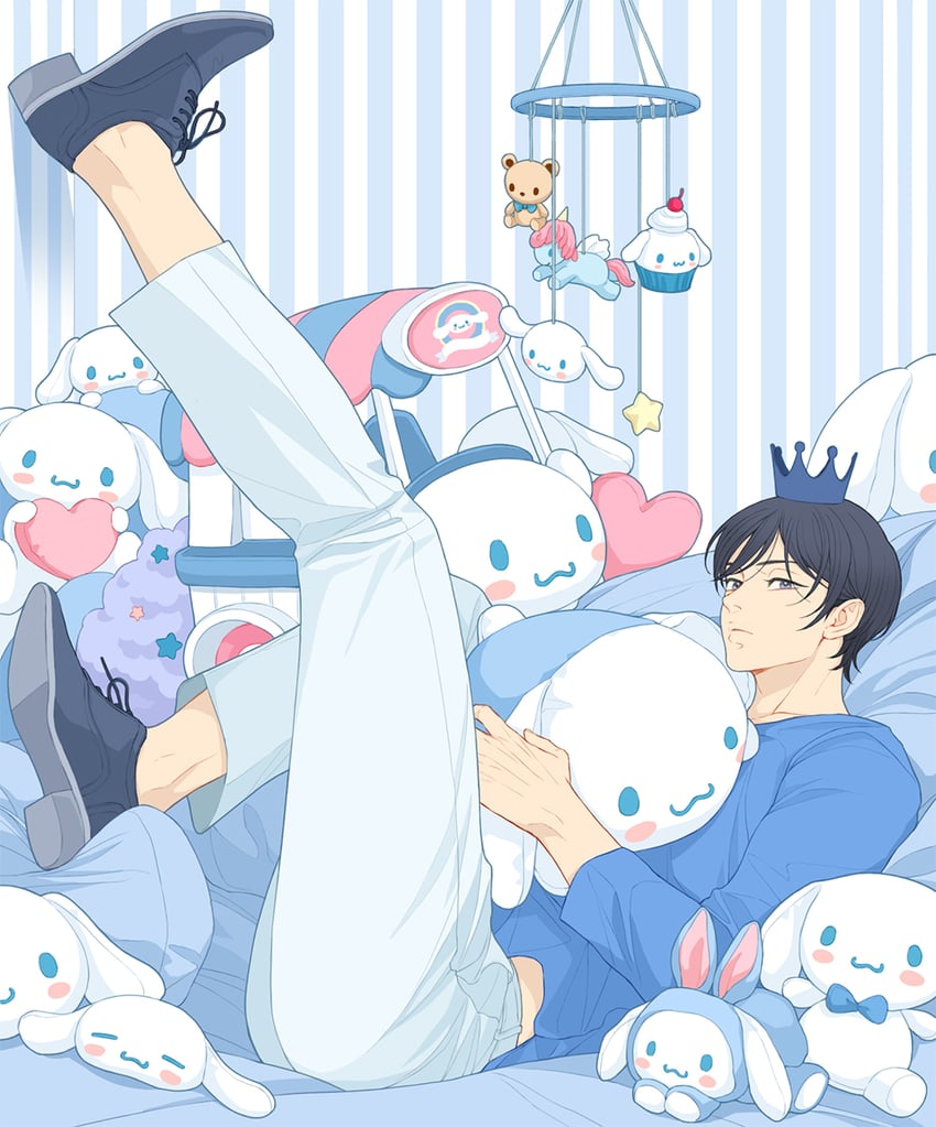 cinnamoroll and furuya satoru (sanrio and 2 more) drawn by twoframe