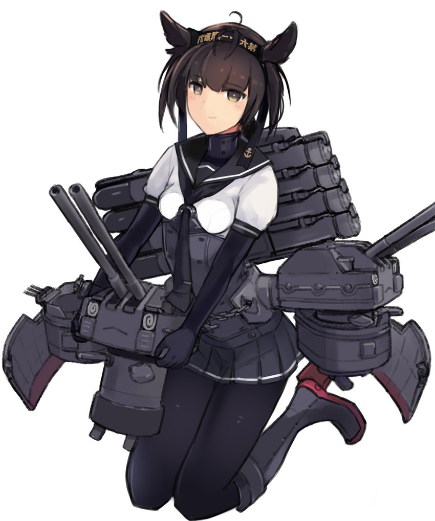 hatsuzuki and chou-10cm-hou-chan (kantai collection) drawn by mcan