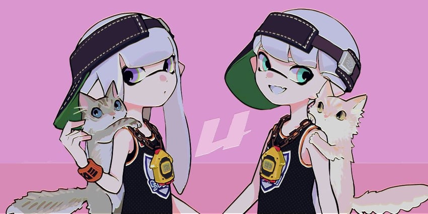 inkling player character, inkling girl, and inkling boy (splatoon) drawn by imaikuy0