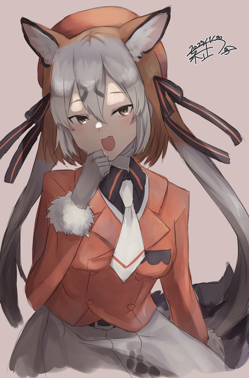 island fox (kemono friends and 1 more) drawn by aranagi_(arng_4401)