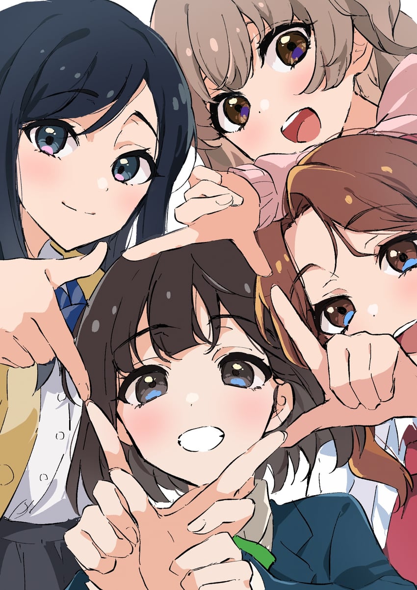 azuma yuu, taiga kurumi, katori ranko, and kamei mika (trapezium) drawn by wano_(azayakam)