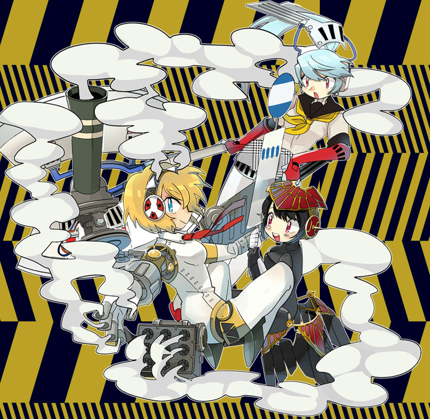 aigis, labrys, and metis (persona and 2 more) drawn by kida_yuu