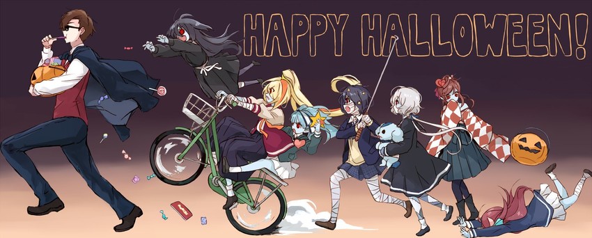 konno junko, minamoto sakura, mizuno ai, nikaidou saki, hoshikawa lily, and 3 more (zombie land saga) drawn by yuuyu_(777)