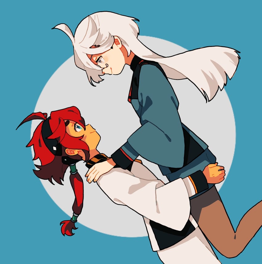 suletta mercury and miorine rembran (gundam and 1 more) drawn by dou_(mame_eee)