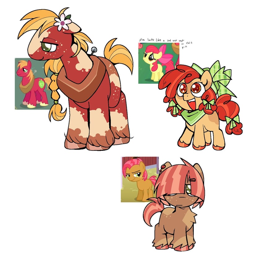 apple bloom, big macintosh, and babs seed (my little pony and 1 more) drawn by spacescoob8