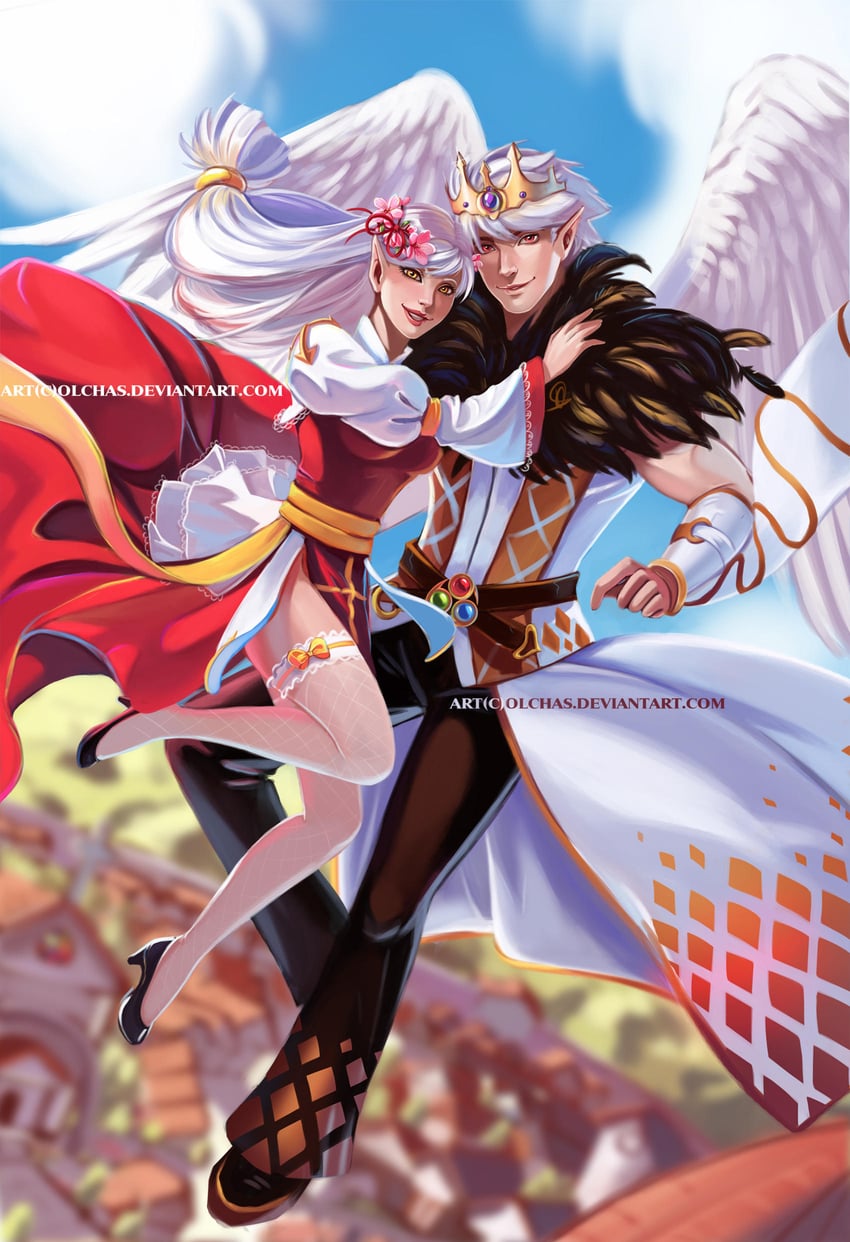 arch bishop and sorcerer (ragnarok online) drawn by olchas