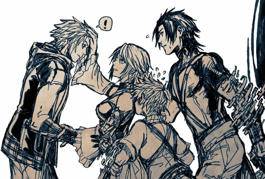 riku, aqua, ventus, and terra (kingdom hearts) drawn by owlforkh