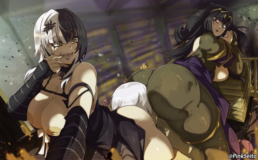 shiori novella and tharja (hololive and 3 more) drawn by orphen_(pink_seito)