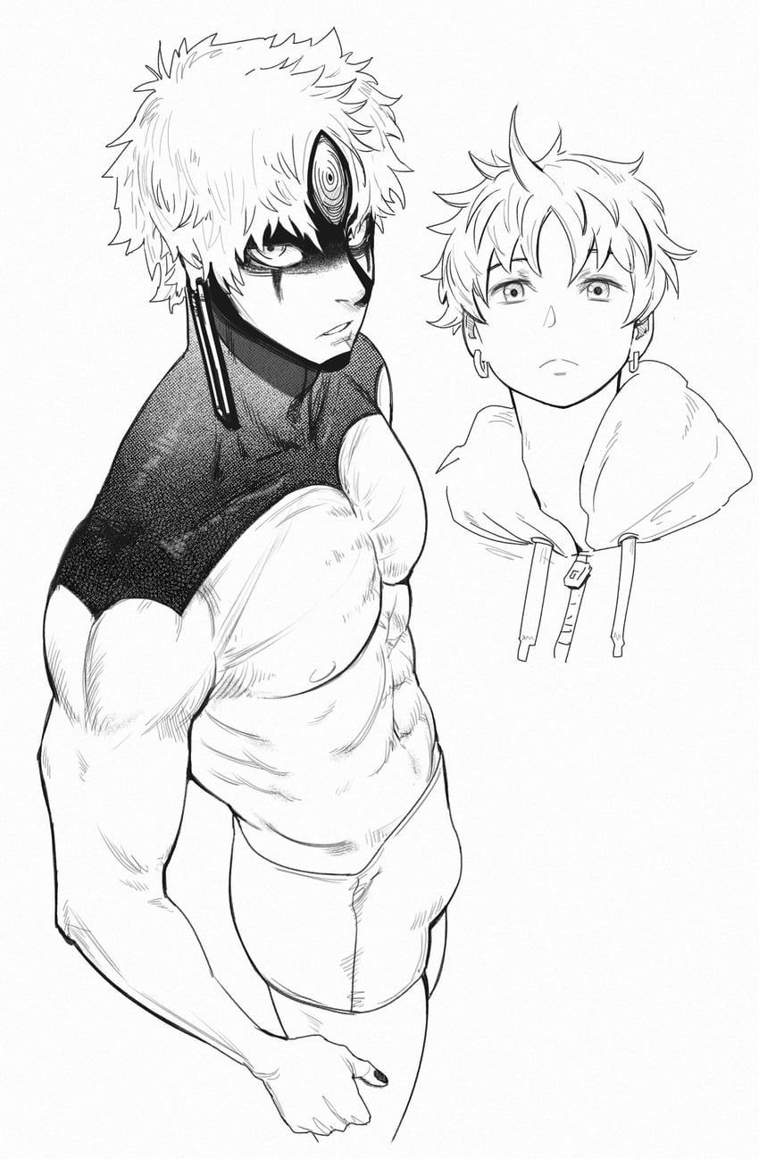 enjoji jin and evil eye (dandadan) drawn by iago_fn