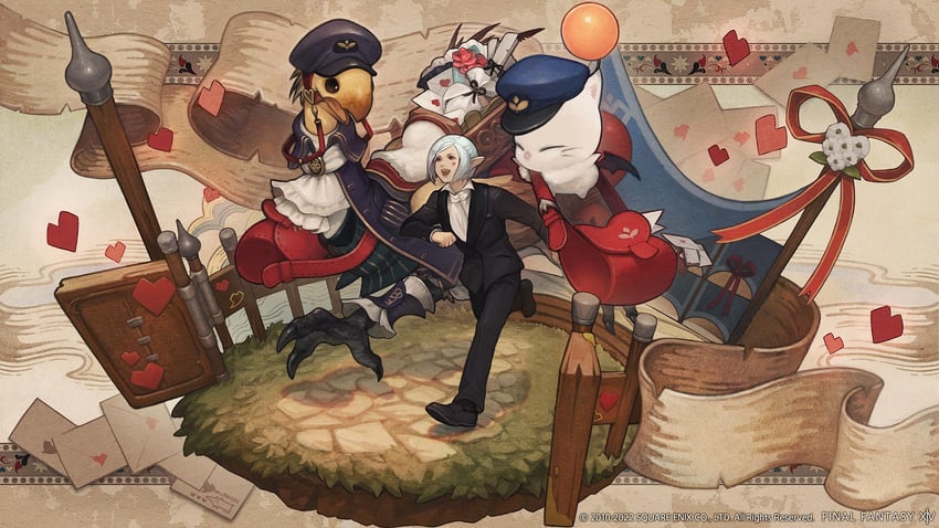 moogle and astrid de valentione (final fantasy and 1 more) drawn by murabayashi_erika