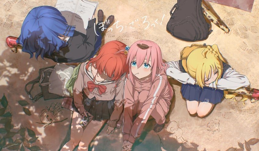 gotoh hitori, kita ikuyo, ijichi nijika, and yamada ryo (bocchi the rock!) drawn by yo_na
