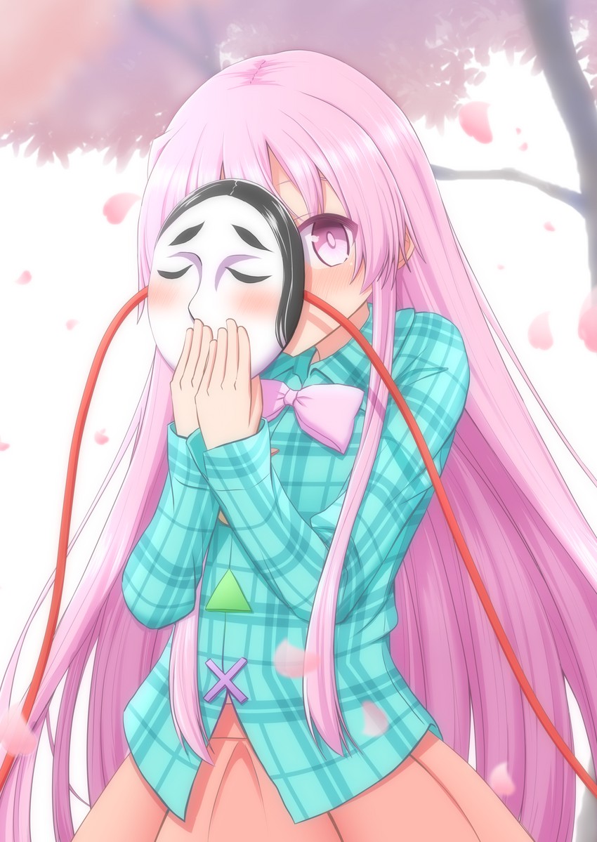 hata no kokoro (touhou) drawn by teoi_(good_chaos)