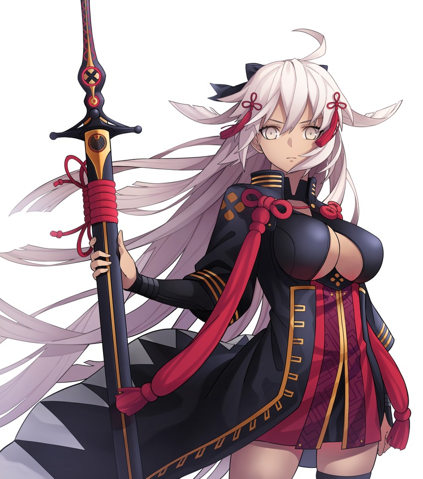okita souji and okita souji alter (fate and 2 more) drawn by kelfii