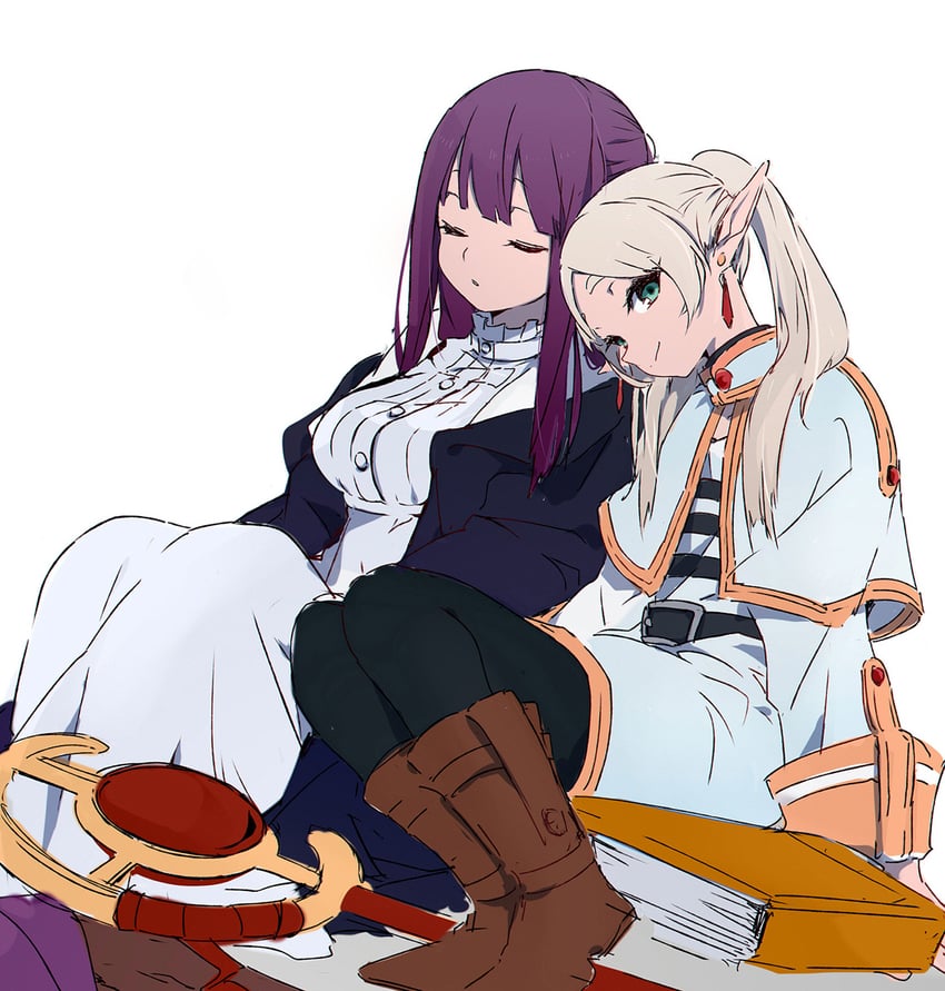 frieren and fern (sousou no frieren) drawn by esu_(transc)