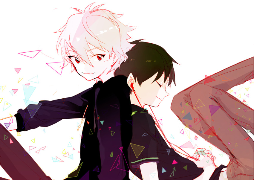 ikari shinji and nagisa kaworu (neon genesis evangelion) drawn by mo_(mocopo)