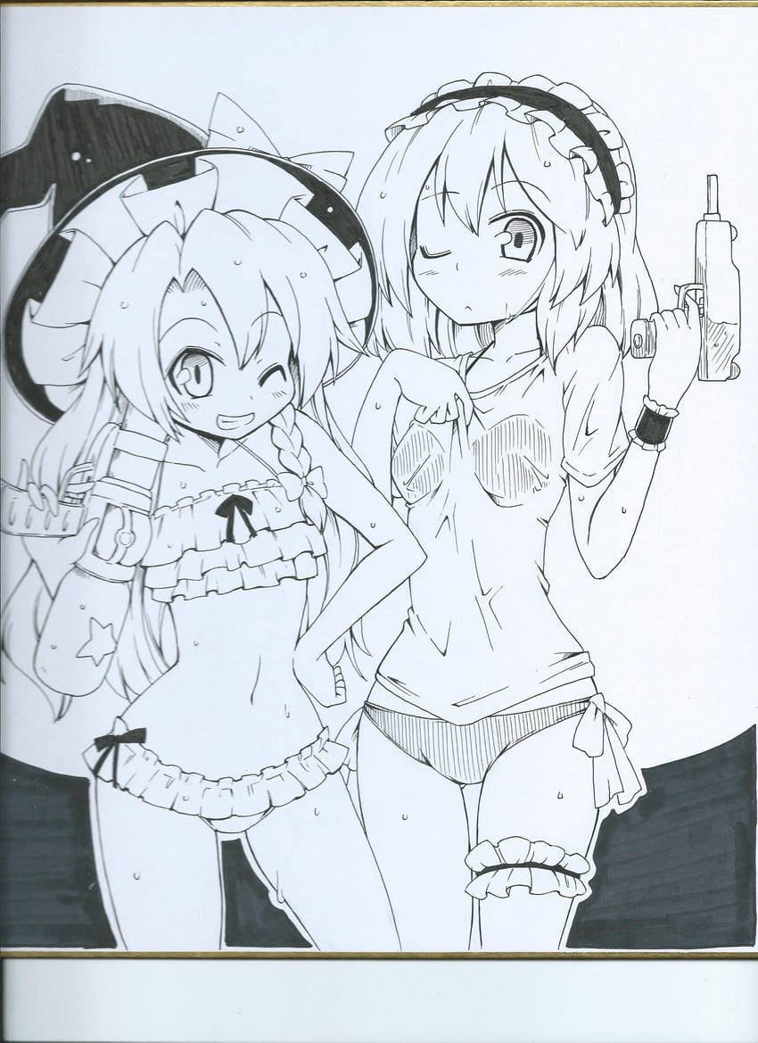 kirisame marisa and alice margatroid (touhou) drawn by futa_(nabezoko)