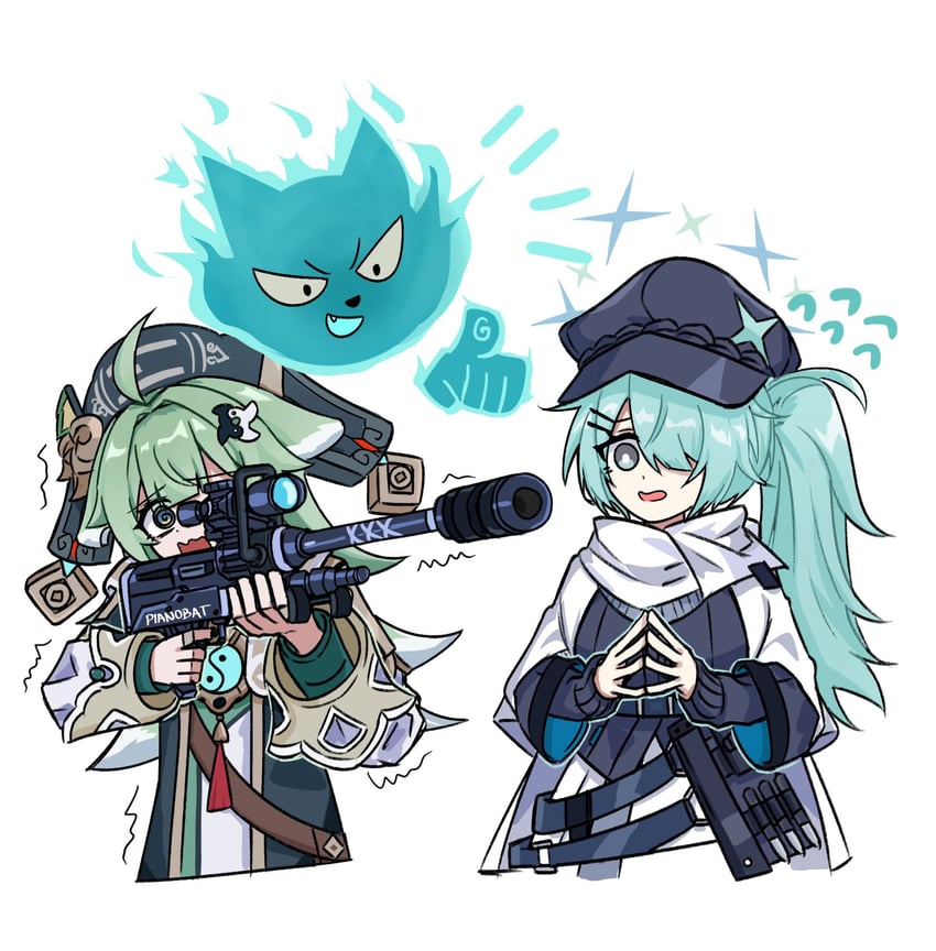 hiyori, huohuo, and tail (blue archive and 2 more) drawn by pianobat
