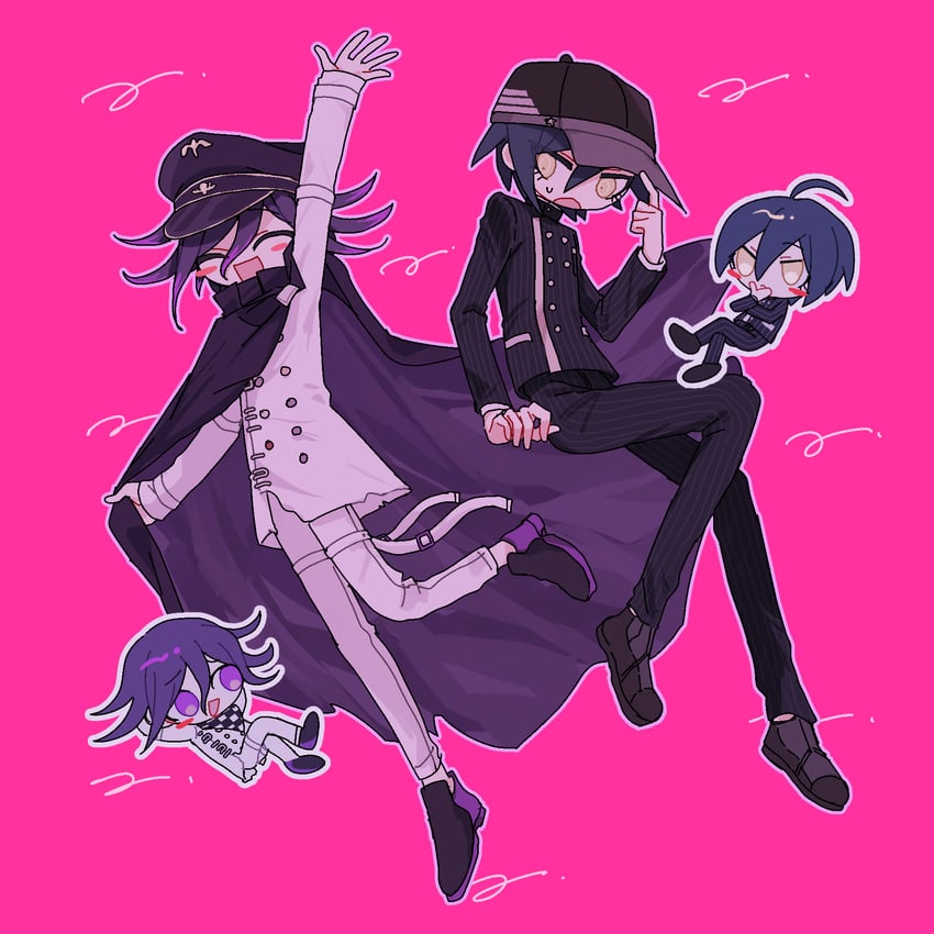 oma kokichi and saihara shuichi (danganronpa and 1 more) drawn by xxxo_oxxx