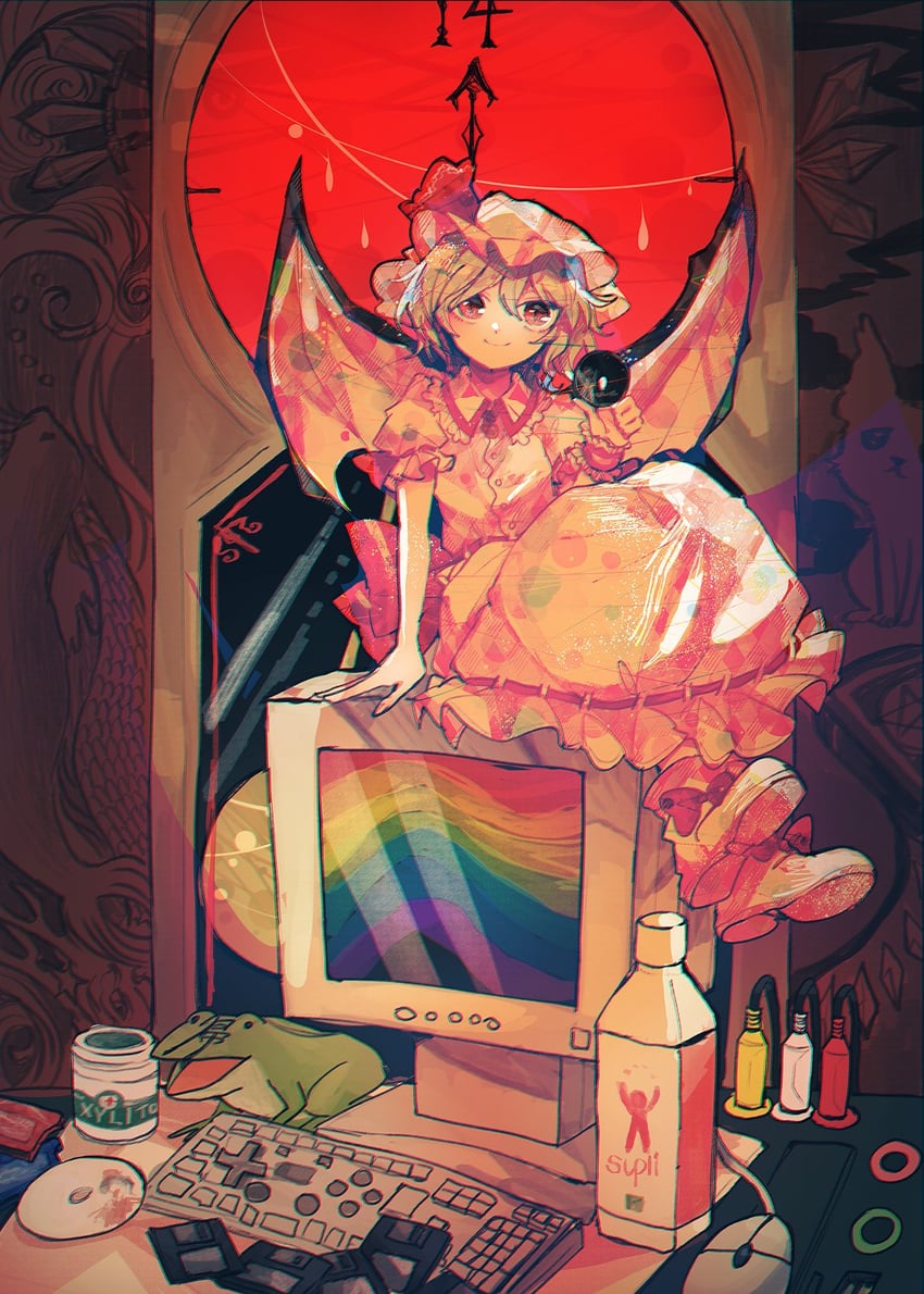 remilia scarlet and label girl (touhou and 1 more) drawn by itomugi-kun