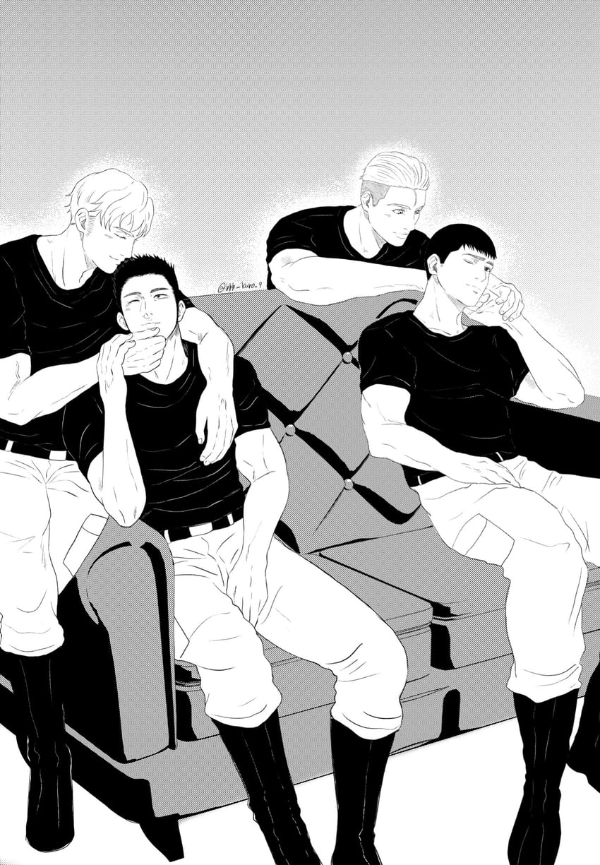 ao isami, lewis smith, ryuji satake, and ryouma arakai (yuuki bakuhatsu bang bravern) drawn by bbb_kuro_96