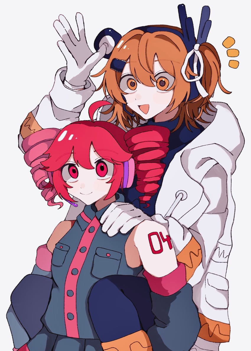 kasane teto and adachi rei (utau and 1 more) drawn by agyo_(ikayaki5252)
