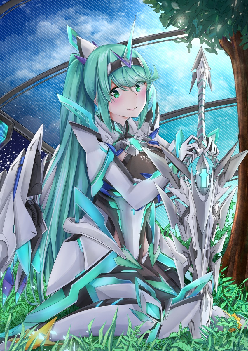 pneuma (xenoblade chronicles and 1 more) drawn by sarasadou_dan