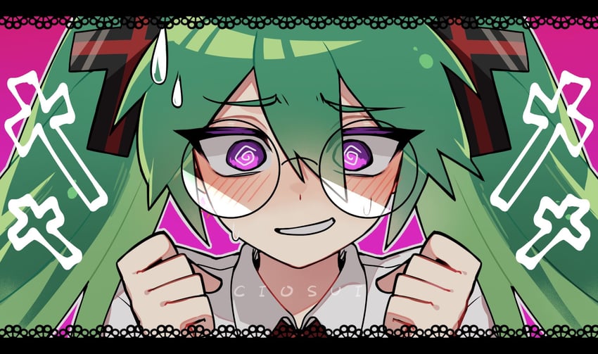 hatsune miku (vocaloid and 1 more) drawn by cio_(ciosui)