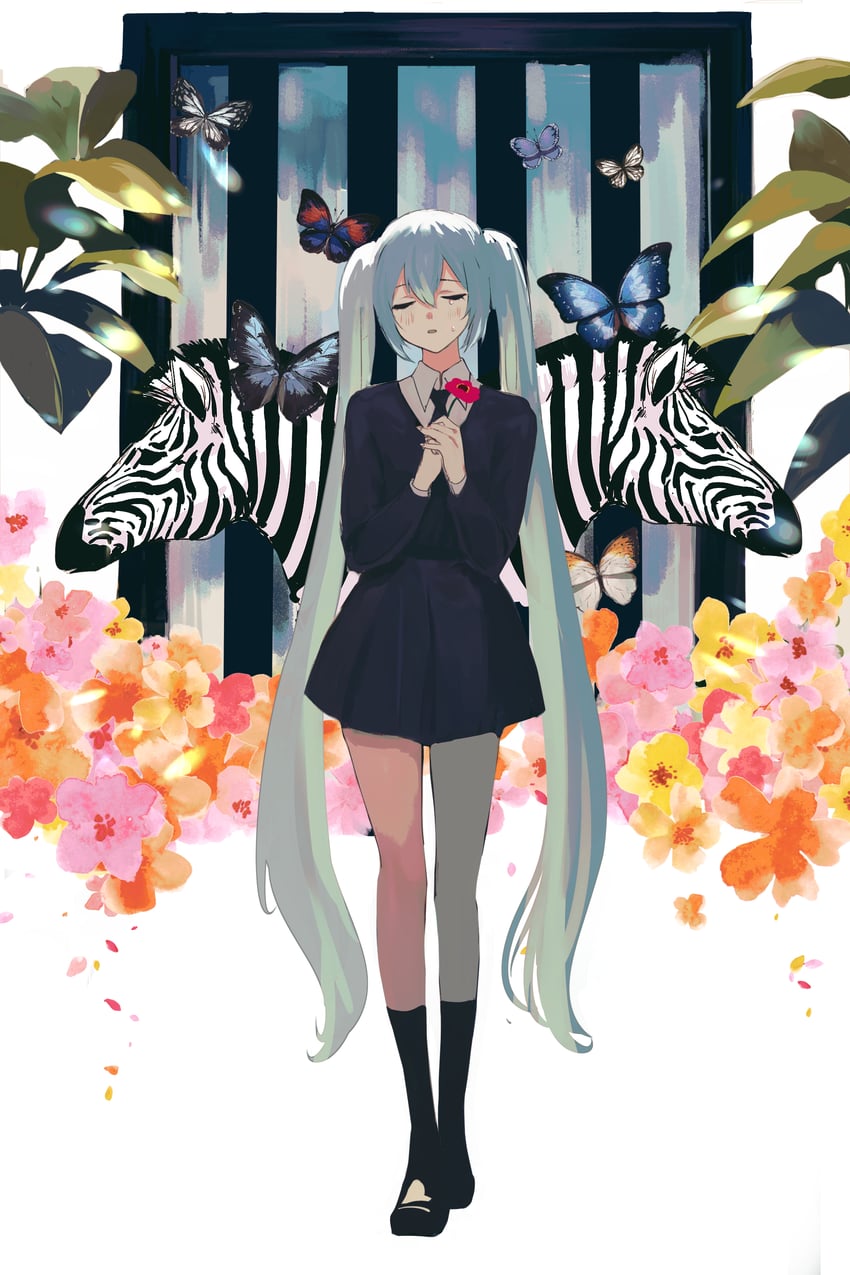 hatsune miku (vocaloid and 1 more) drawn by sak_orz