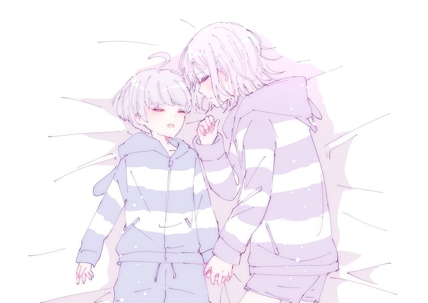 yuma kokohead and halara nightmare (master detective archives: rain code) drawn by moyuchocolats