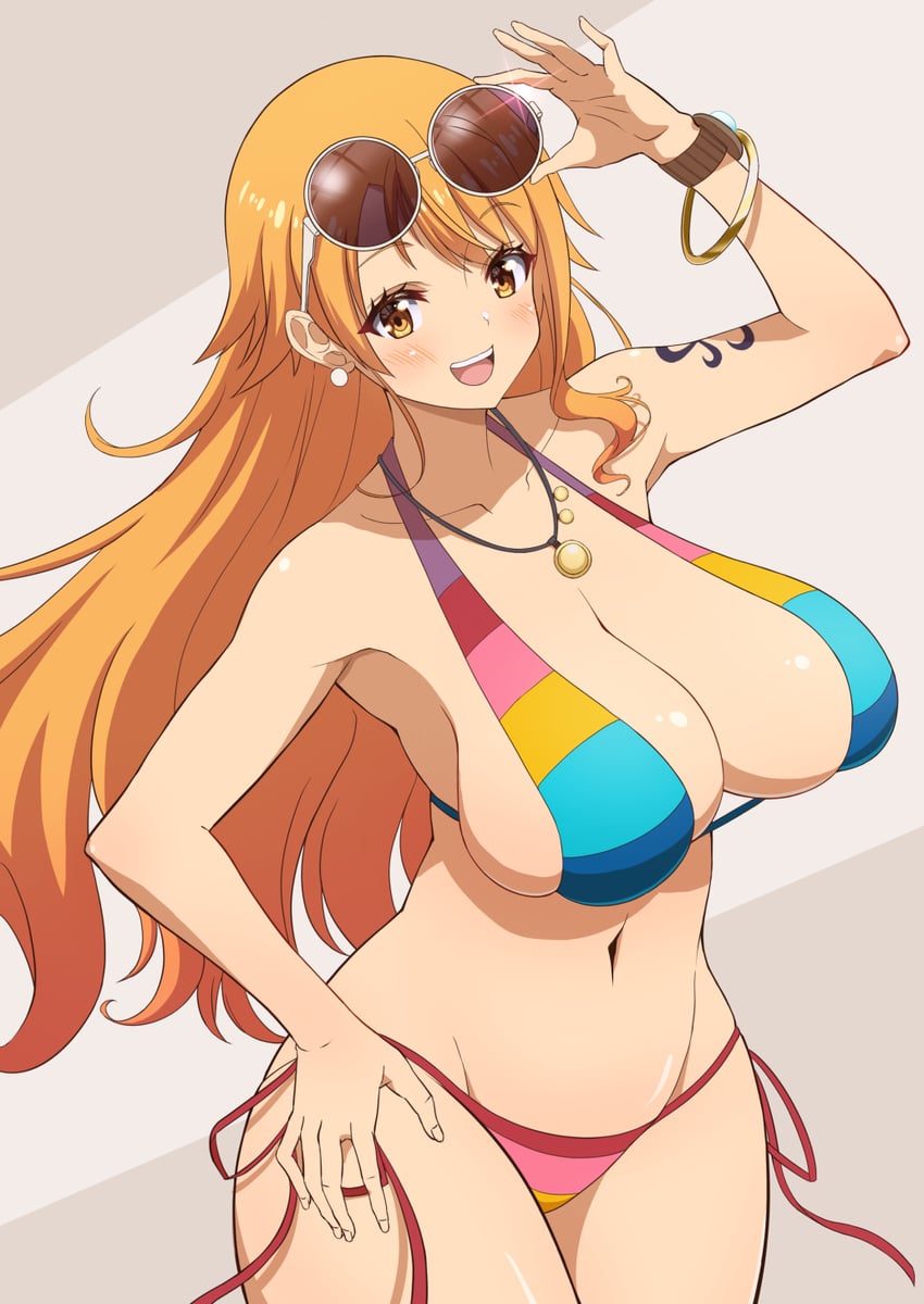 nami (one piece and 1 more) drawn by kojirou!