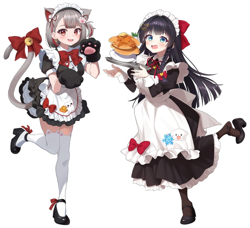 shirayuki hina and neneko mashiro (stellive) drawn by chobi_(penguin_paradise)