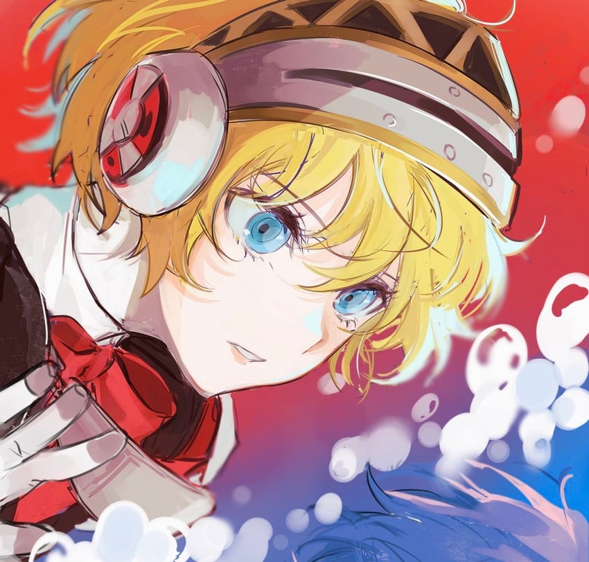 yuuki makoto and aigis (persona and 2 more) drawn by mnce_o