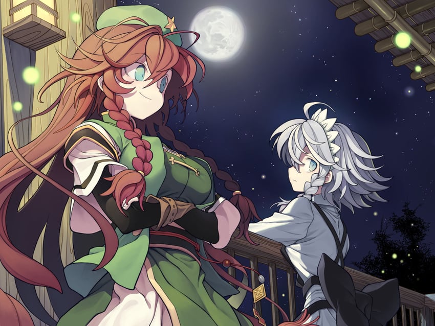 izayoi sakuya and hong meiling (touhou) drawn by morino_hon