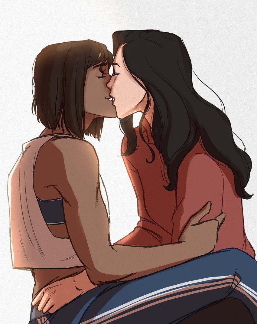 korra and asami sato (avatar legends and 1 more) drawn by persnickety