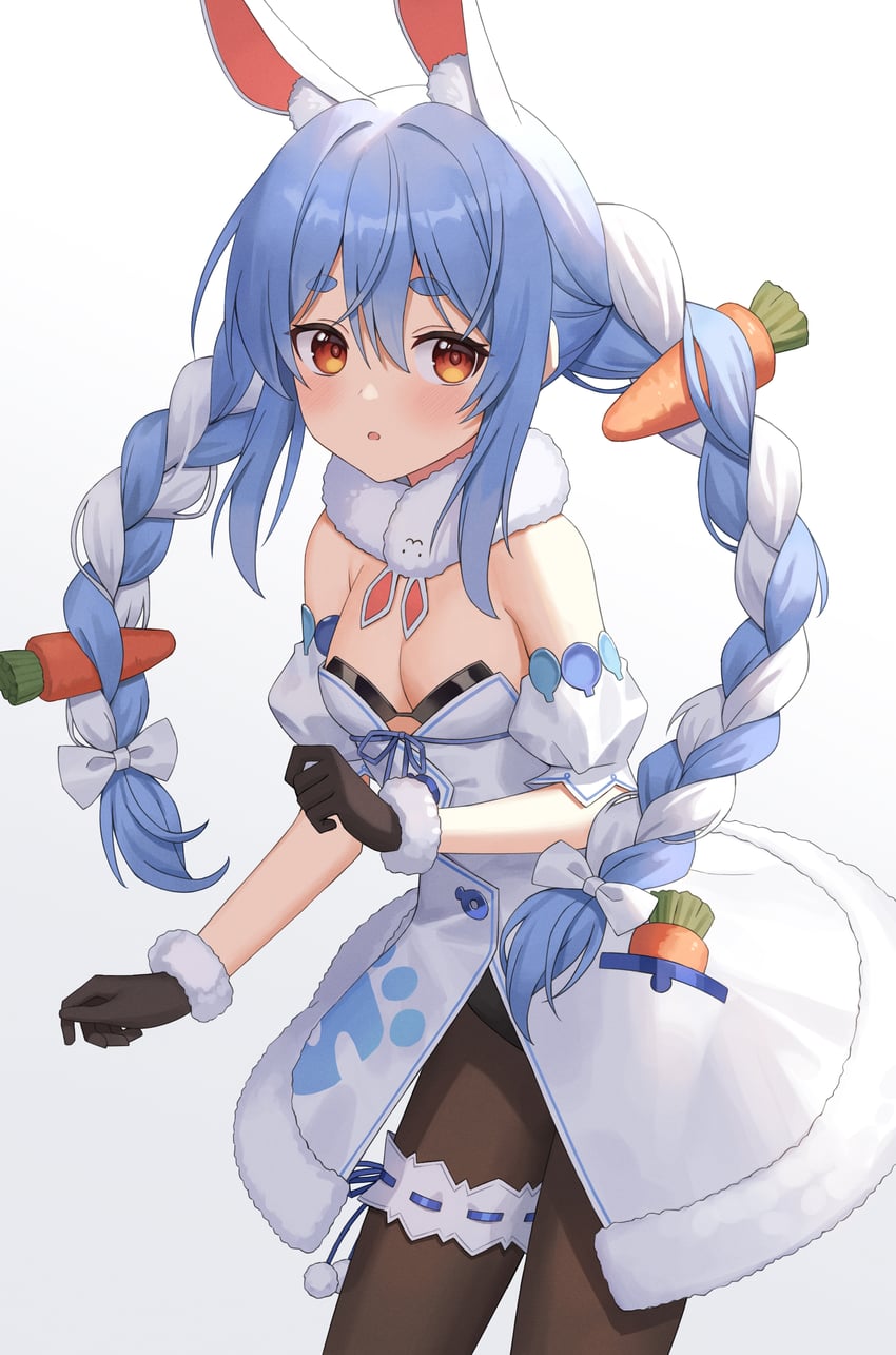 usada pekora and don-chan (hololive) drawn by beomko