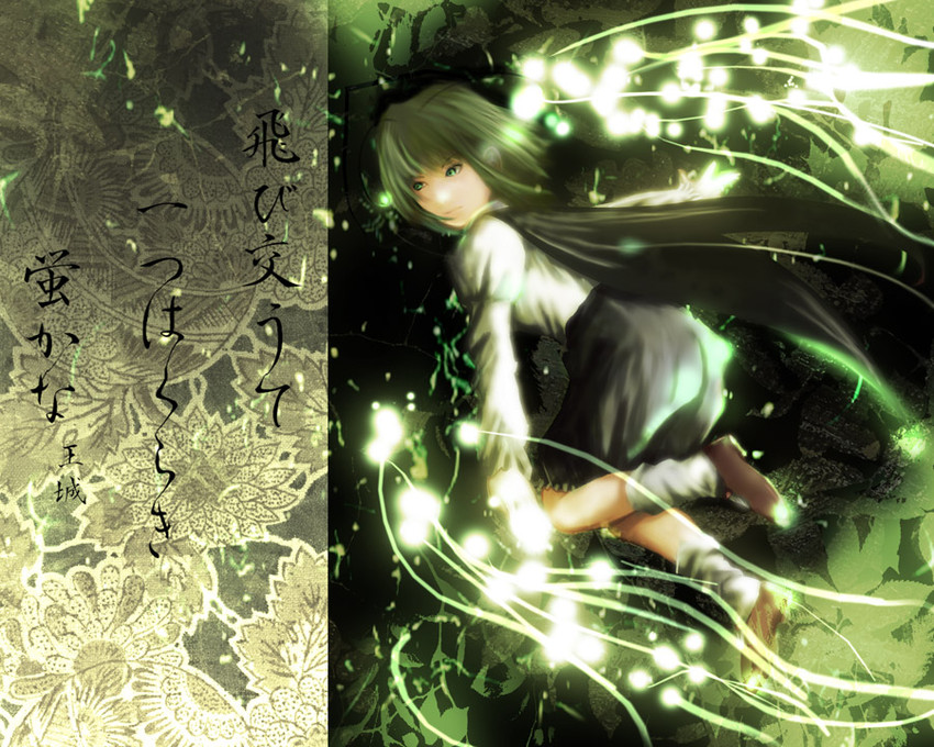 wriggle nightbug (touhou) drawn by aojiru_(shiro_to_kuro_no_mukyou)