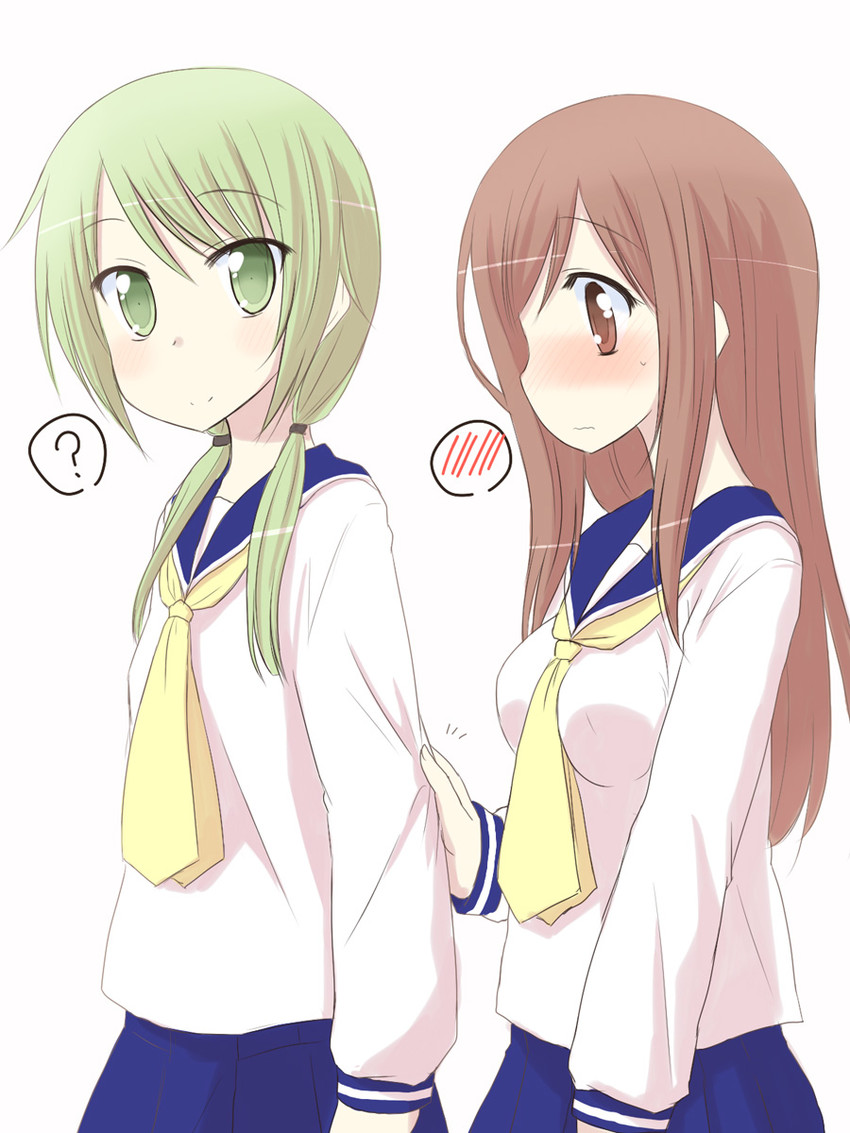 ichii yui and aikawa chiho (yuyushiki) drawn by kazami_ruku
