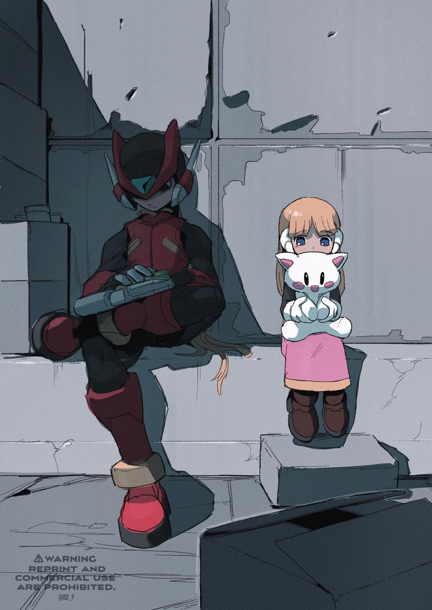 zero, zero(z), and alouette (mega man and 1 more) drawn by tanaka_(is2_p)