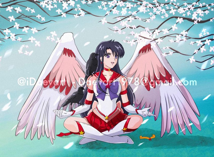 hino rei, sailor mars, super sailor mars, deimos, and phobos (bishoujo senshi sailor moon and 1 more) drawn by idaevart