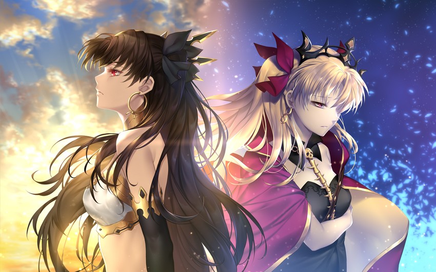 ereshkigal and ishtar (fate and 1 more) drawn by nasaniliu
