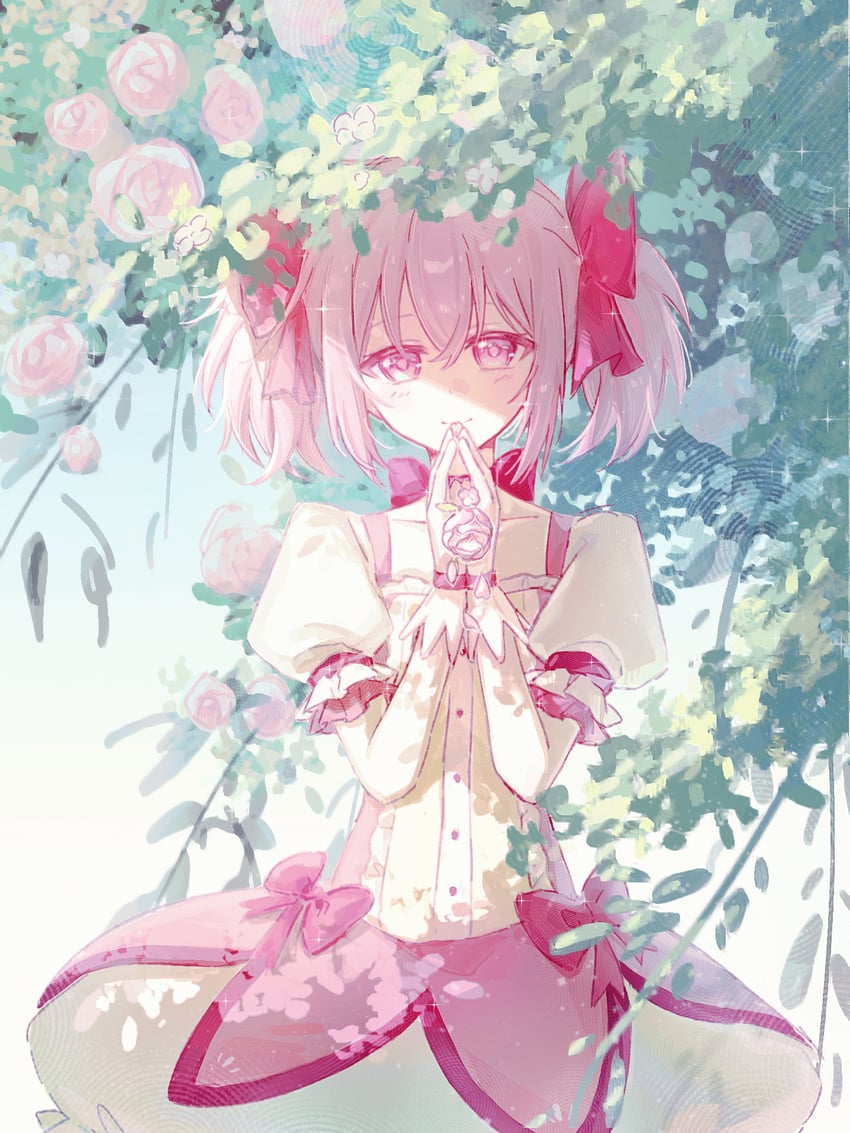 kaname madoka (mahou shoujo madoka magica) drawn by risheng_yueyin