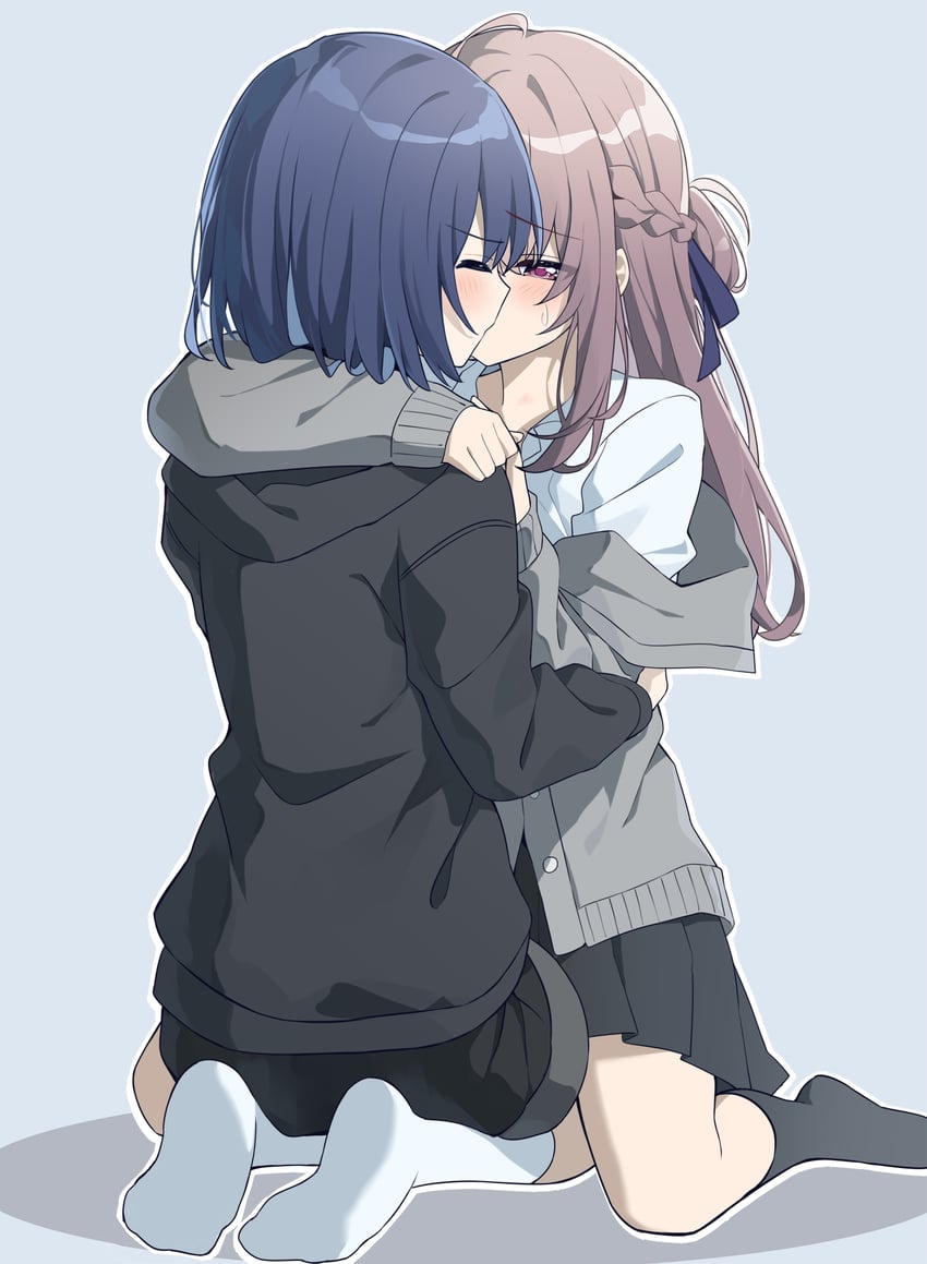 miyagi shiori and sendai hazuki (shuuniichido classmate wo kau hanashi) drawn by maidcode1023
