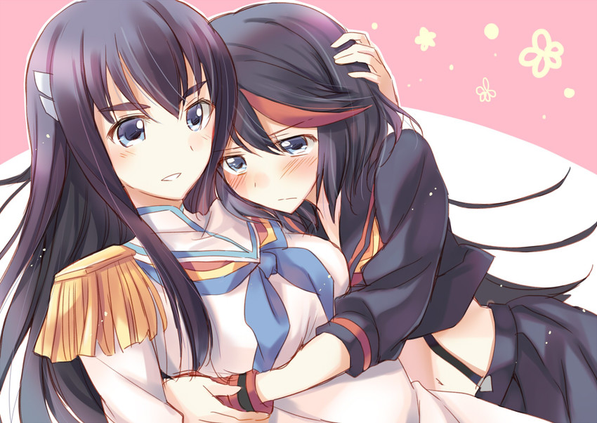 matoi ryuuko, senketsu, kiryuuin satsuki, and junketsu (kill la kill) drawn by kuguri_oimo